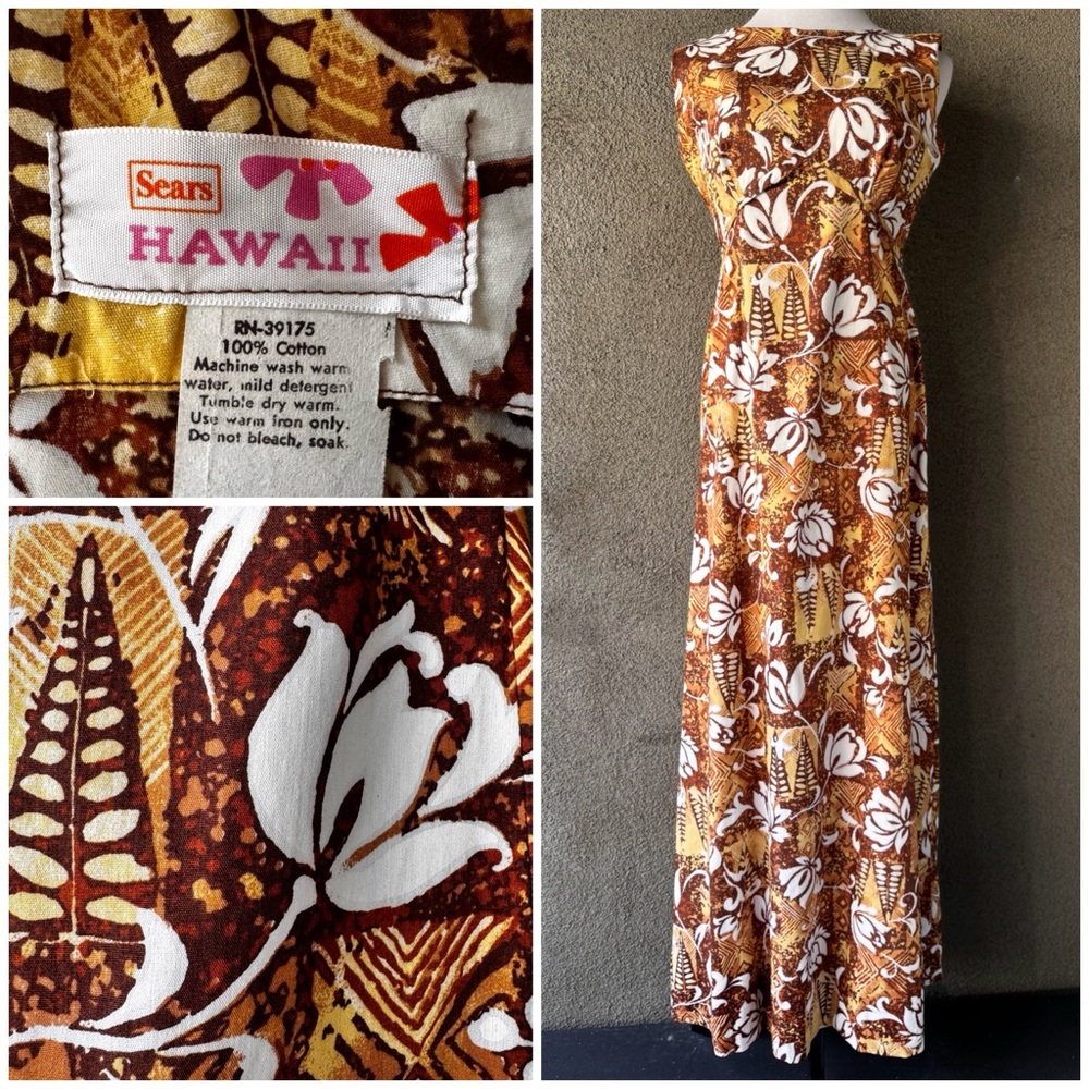 🌺”Sears Hawaii” Vintage Cotton Muumuu Maxi-Dress🌺